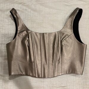 BCBGeneration Black and Gold Sleeveless Top